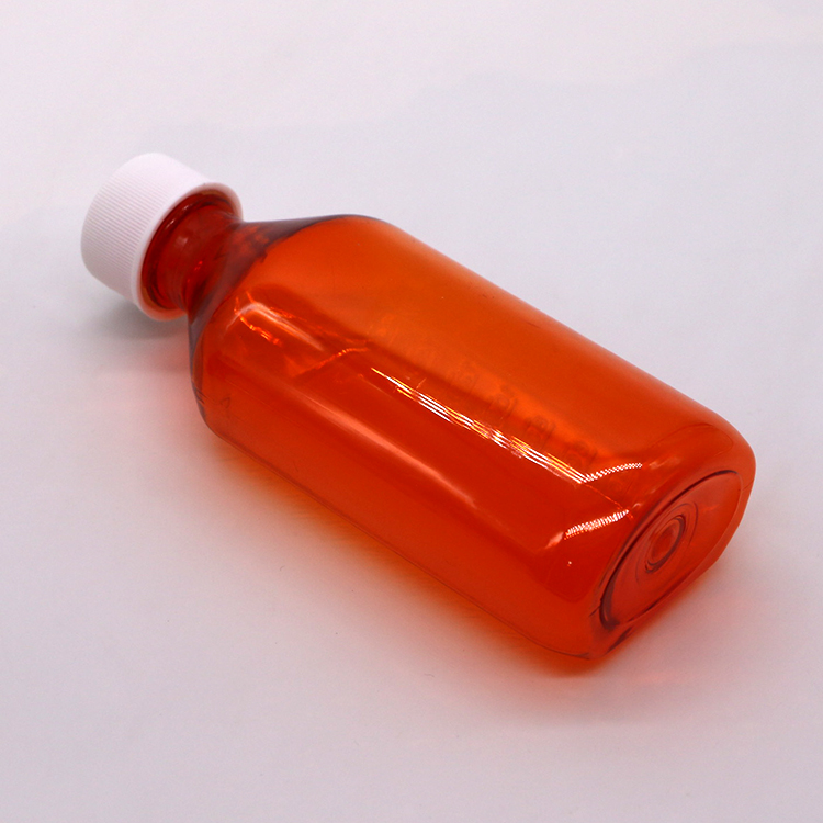 Custom Color Translucent PET Plastic Oral Liquid Syrup Bottle with Measuring Scale