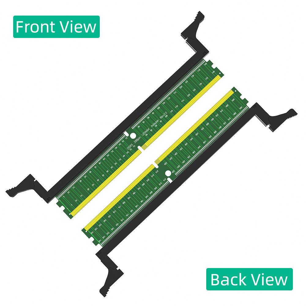 DDR5 U-DIMM 288Pin Adapter DDR5 Memory Test Memory Protection Card with Short Latch Expansion Board Card for Desktop PC Computer