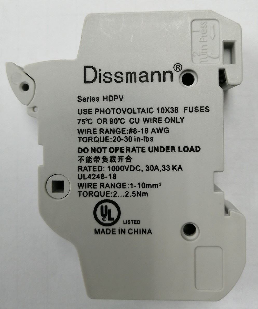CCC Approved Universal Auto Fuse Block For Inline Cartridge 1000VDC