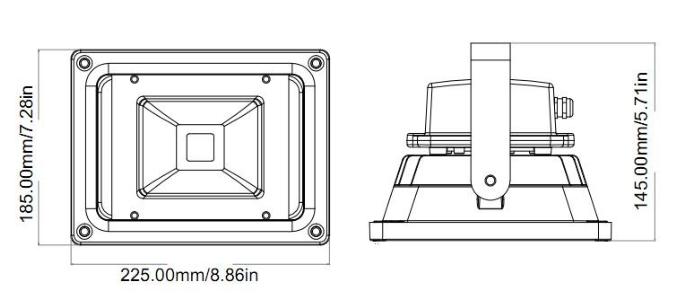 TUV CE&SAA approved waterproof flood light 30W LED Floodlight housing with IP65