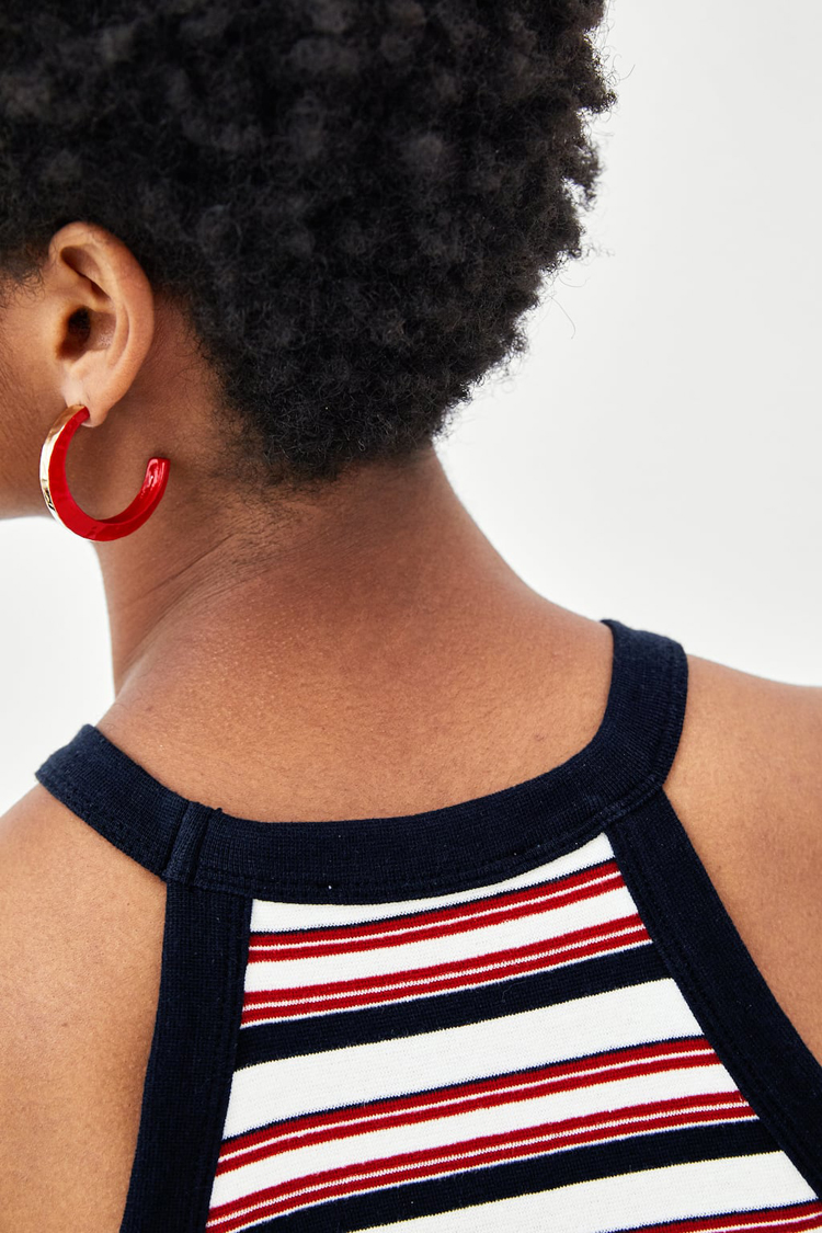 Factory Price Women Summer Stripes Cotton Tank Top