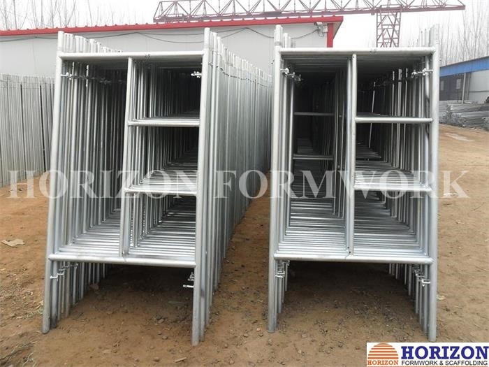Multi - Function Ladder Frame Scaffolding Q235 Steel Pipe For Construction Work