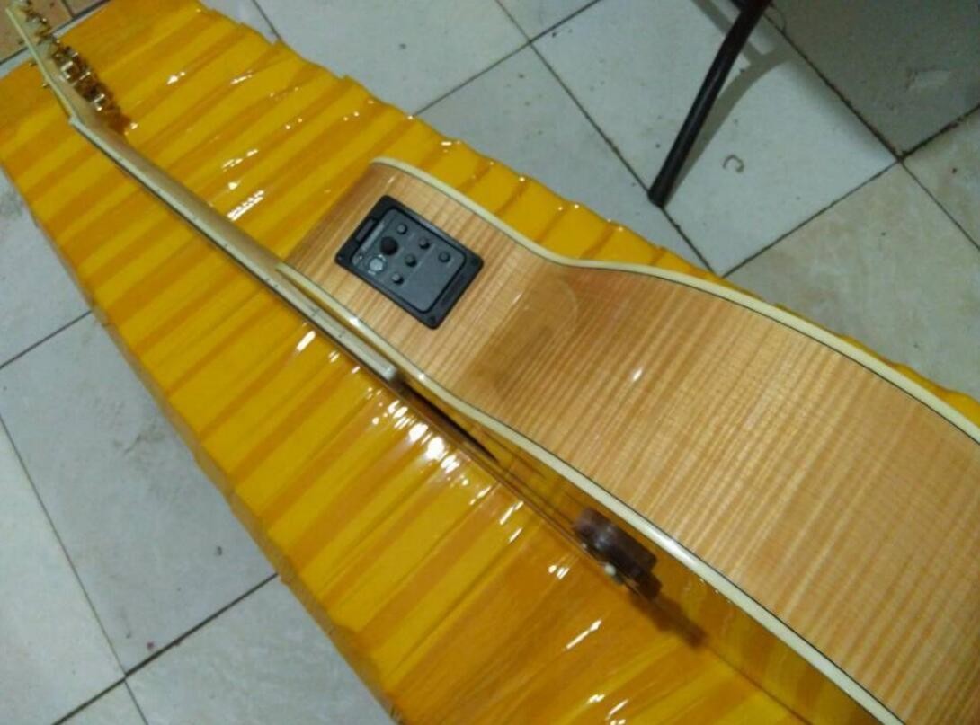 2018 New left handed G200 acoustic guitar solid spruce top GB lefty G200 electric acoustic guitar