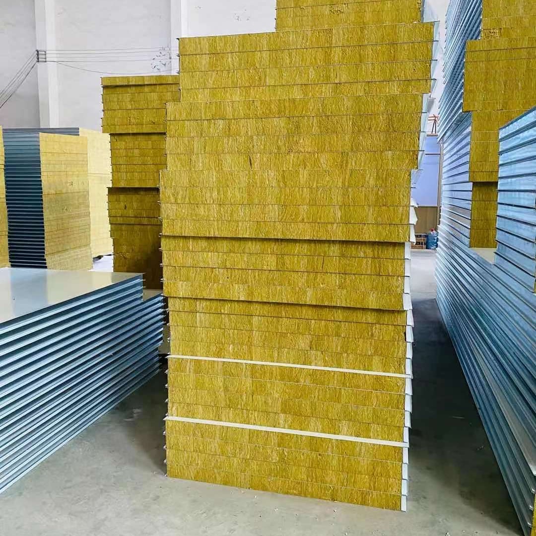 Rockwool Insulated Sandwich Wall Panels For Cold Room And Freezer Construction