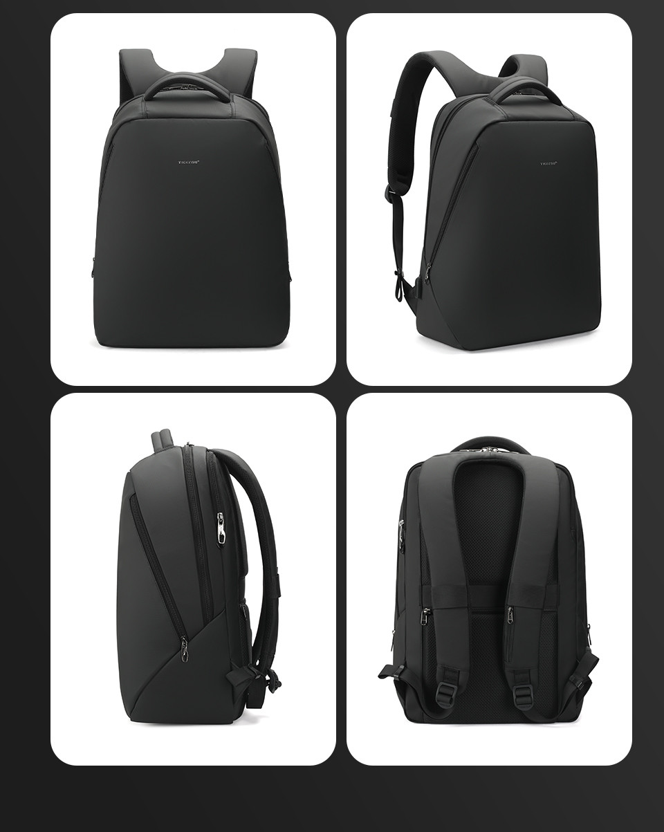 Double Layers Zipper Travel Laptop Backpack Office Computer Bag 35 Litre