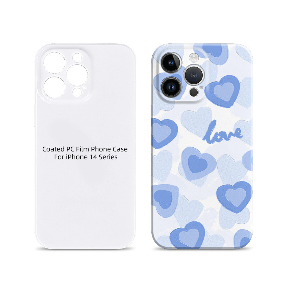 White 3D Sublimation Film Phone Cases for IPhone 14 15 16 Pro Plus DIY Phone Cases