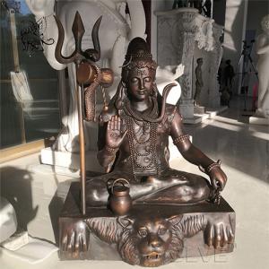 Buy cheap Hindu God Bronze Lord Shiva Statue Indian God Brass Sitting Buddha Sculpture product