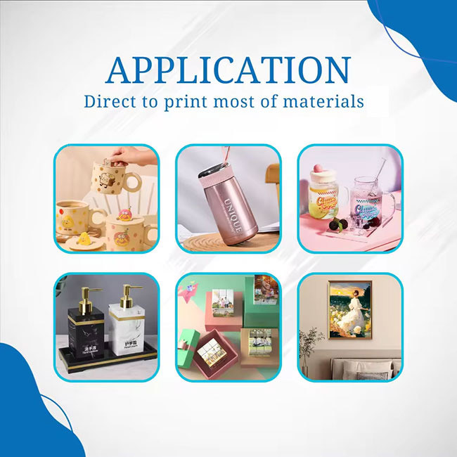 8 Channel Printhead Digital UV Flatbed Printer For Acrylic Metal Gloss Plastic Material Printing