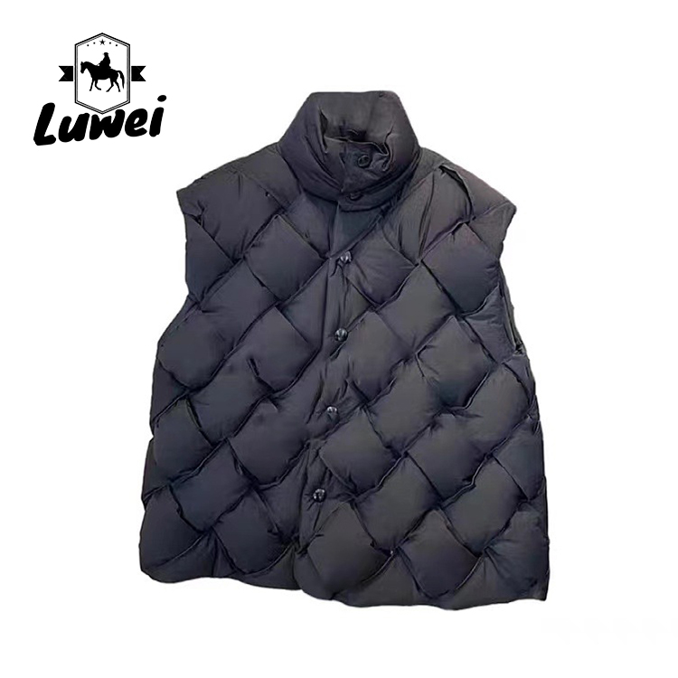 Customizable Style Slimming Solid Utility Utility Outdoor Work Backpack Tops Quilted Waistcoat Men's Sleeveless Vest