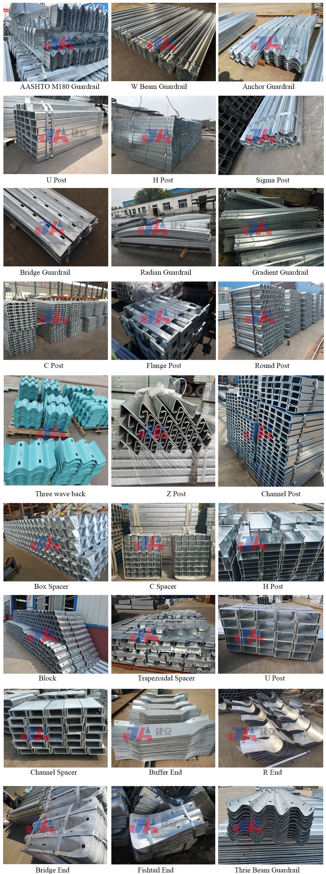 Roadway Safety U Channel Spacer Block for Highway Expressway Crash Barrier in Africa