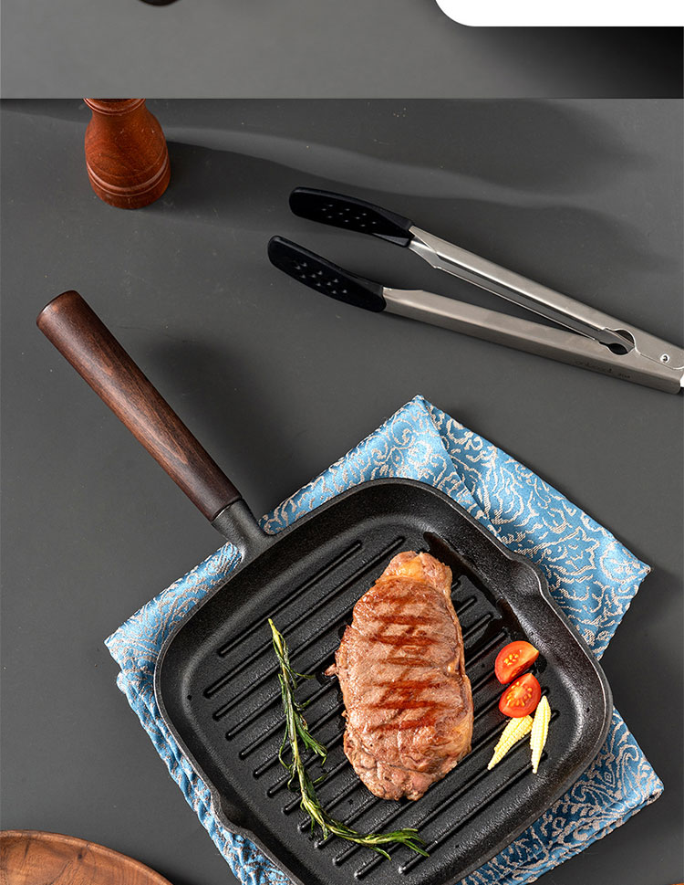 Hot Selling Omelette Fry Grill Pan Multipurpose Korean Die Cast Iron Bbq Frypan Non Stick Square Cookware Skillet Pan