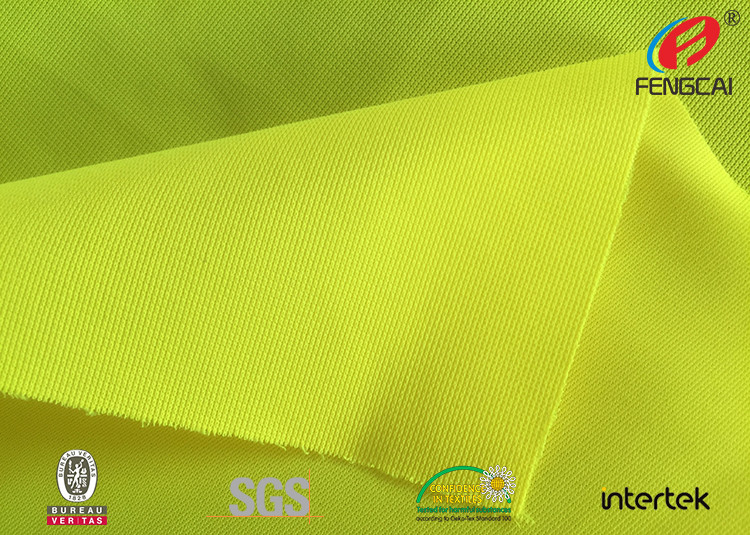 Durable Reflective Fluorescent Material Fabric , Green Reflective Fabric Clothing