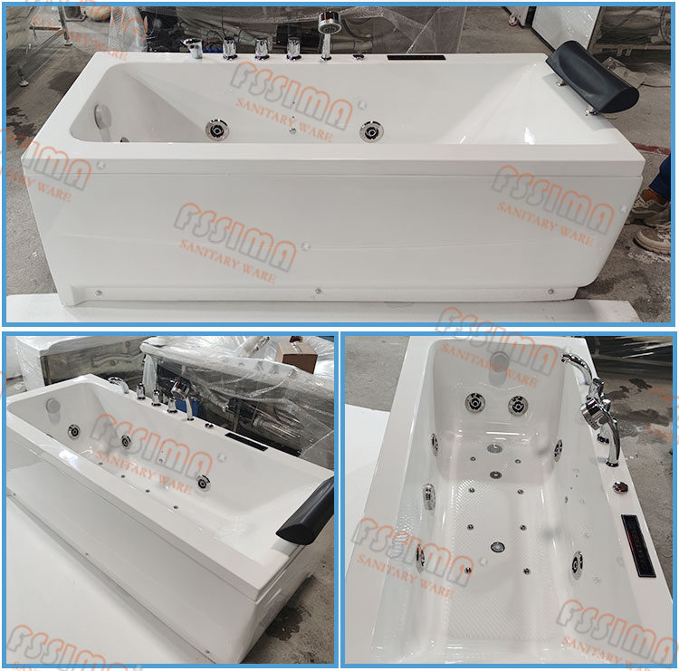 Acrylic Soaking 2 Person Corner Bathtub And Shower Unit Small For Adult 1.7m