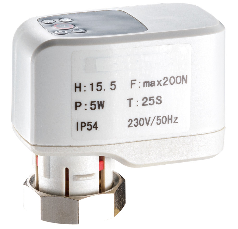 Thermostat Controllable Electric Actuator Nickel Plated Brass