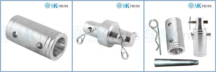 Aluminum Spigot Truss Accessories Hinge Pin Half-Conical and R-Clip for Any Size of Truss