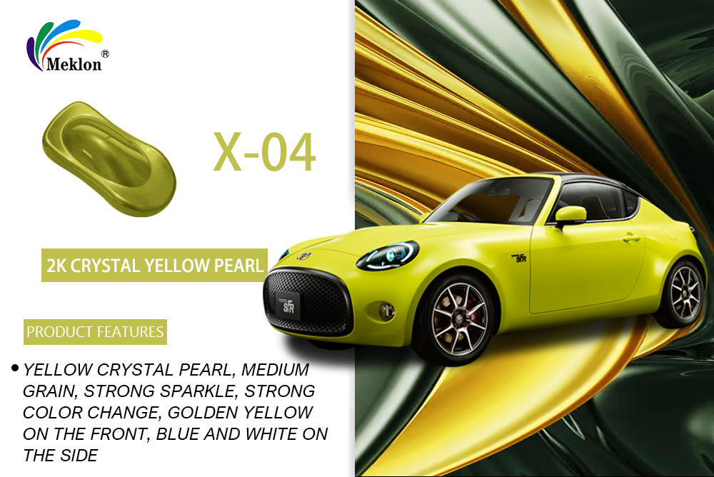 1K Crystal Yellow Pearl Auto Paint: Bright Colors & Weather Resistance for Car Body
