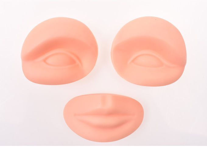 3D Replaceable Eyes + 1 pc Lip Permanent Makeup Practice Skin Washable