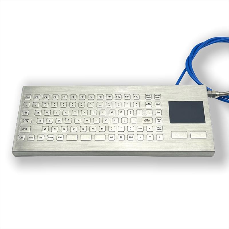 IP67 Waterproof Industrial Keyboard With TouchPad Over 2 Million Key Life Cycle