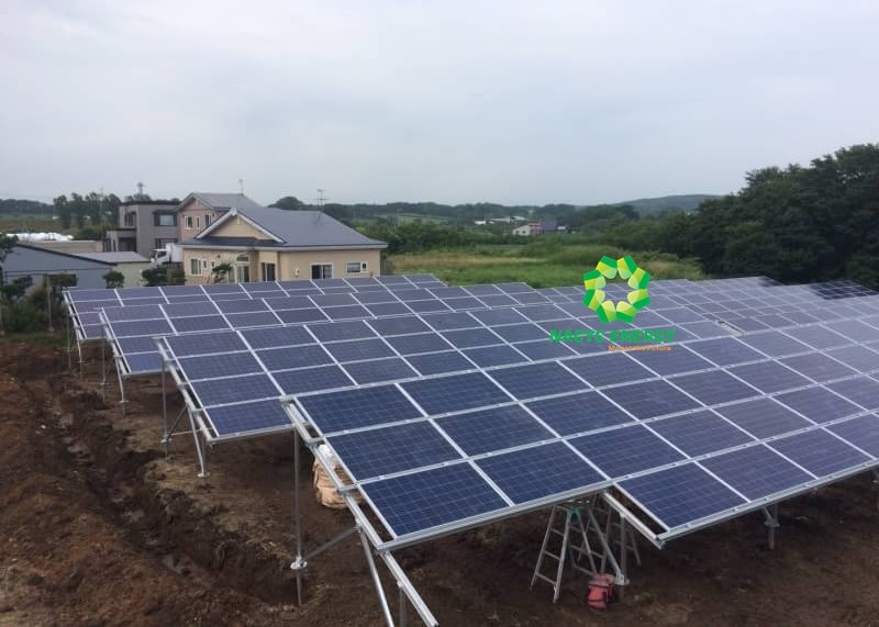 Ground Aluminum Solar Panel Mounting System Trapezoid Design Reducing Costs