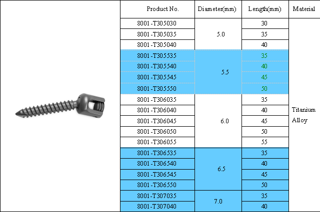 U-Multi-AxialPedicle Screw, Orthopedic Implant