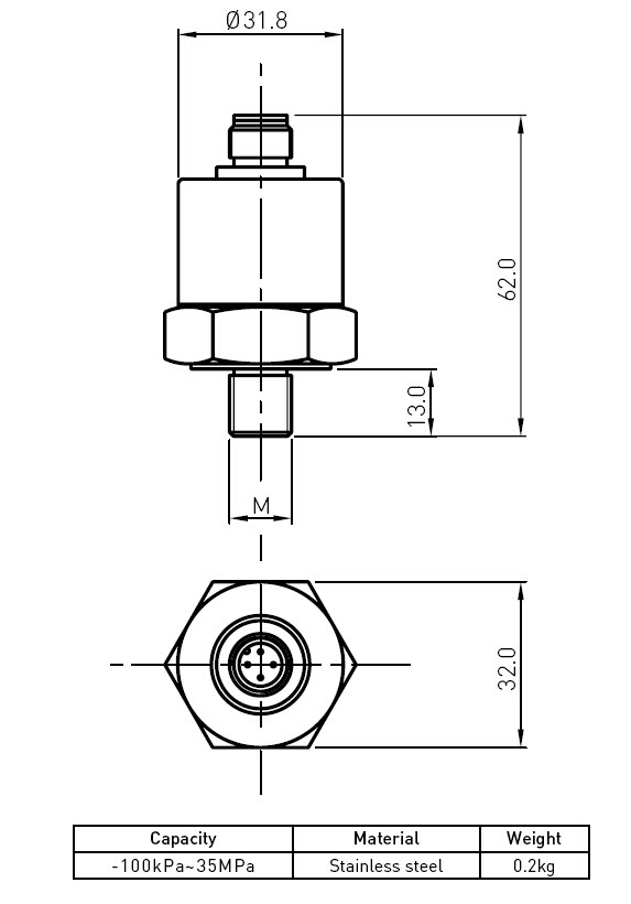 Stainless Steel Transducer Miniature Force Sensor Load Cell High Precision