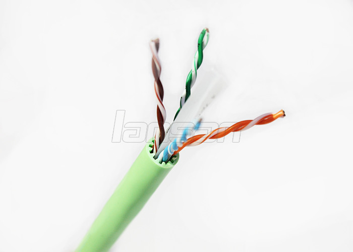 Networking High Speed Cat6A Lan Cable 500Mzh Frequency Solid 99.99% Bare Copper