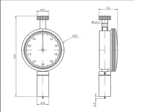 Peak Hold Type Hardness Testing Machine Handheld Twin Needle Shore Durometer