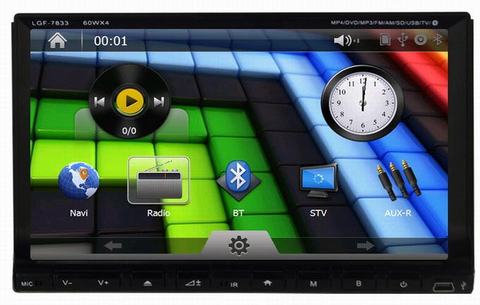 Ouchuangbo car multimedia for Universal car DVD with radio gps TV bluetooth OCB-2621