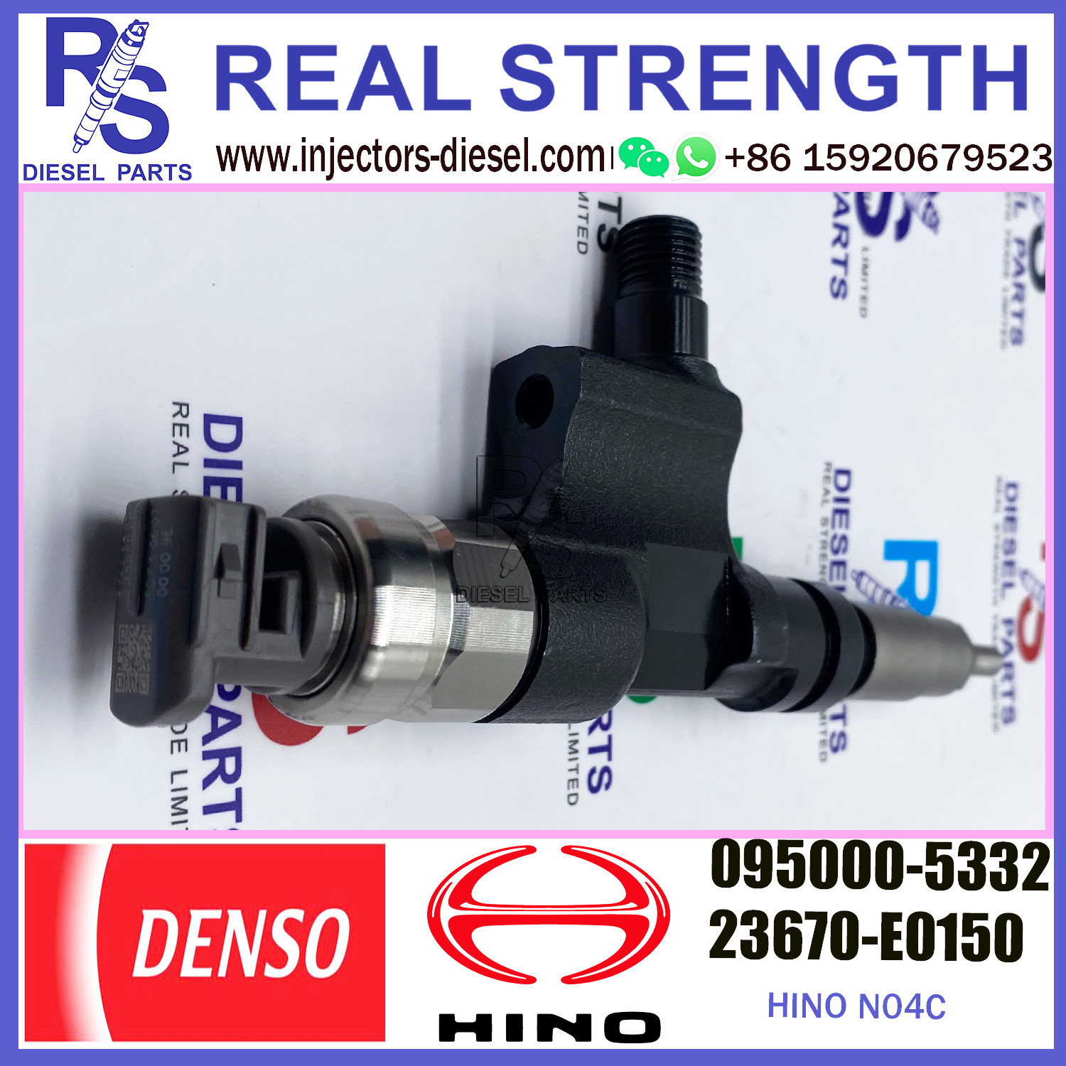Diesel Common Rail Fuel Injector 095000-5332 23670-E0150 23670-78041 For TOYOTA HINO N04C