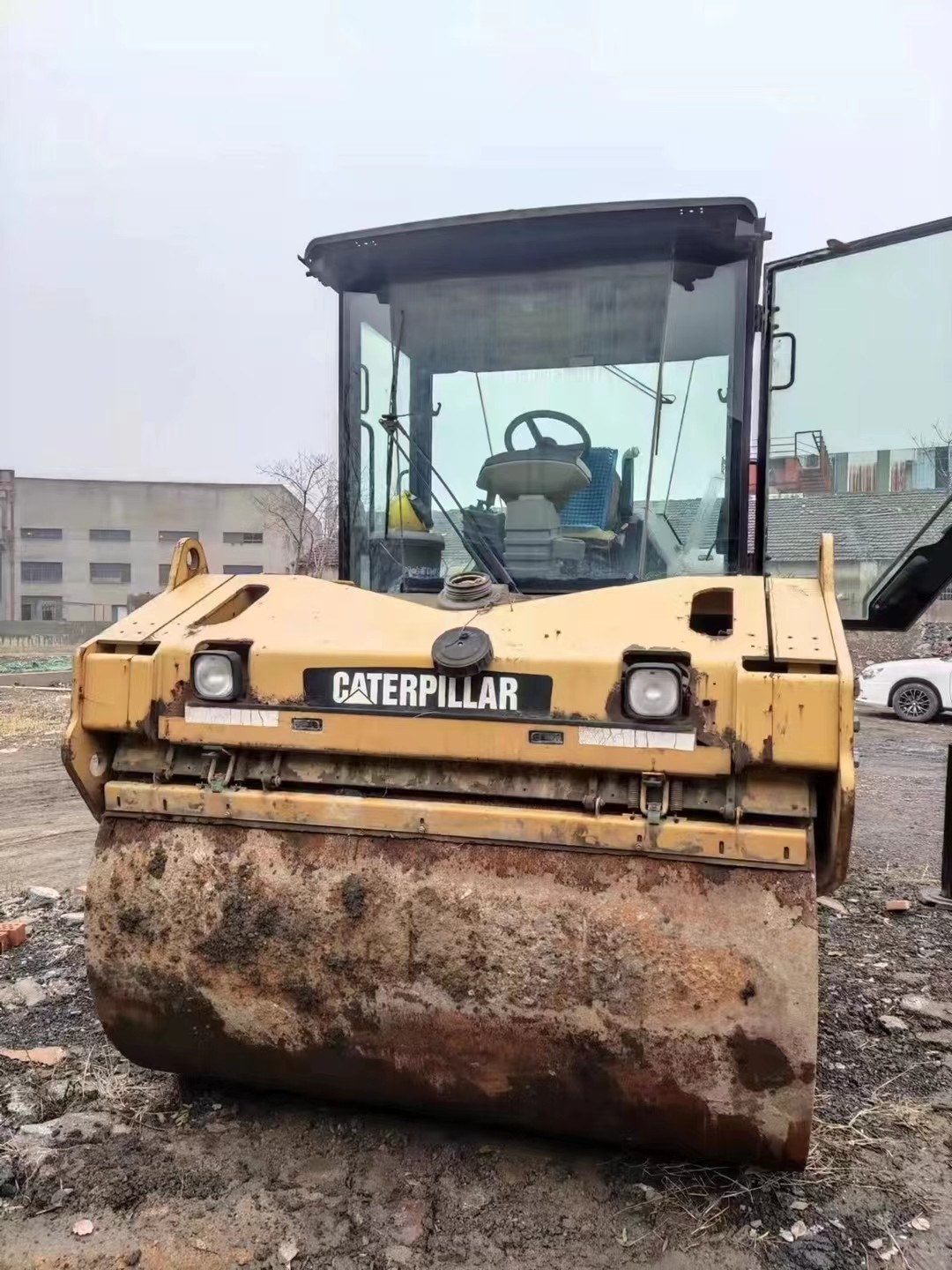 CB534D Tandem Double Drum Roller Compactor Caterpillar Used 12T