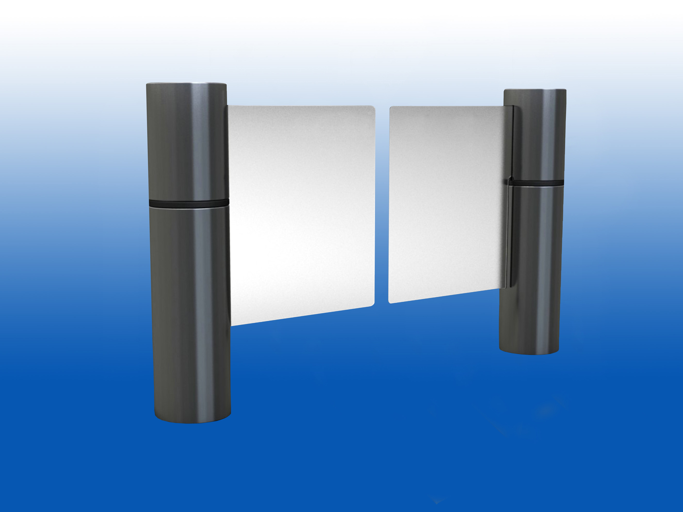 Stainless Steel Pedestrian Swing Gate 168mm Motorised Cylinder Blushless Motor