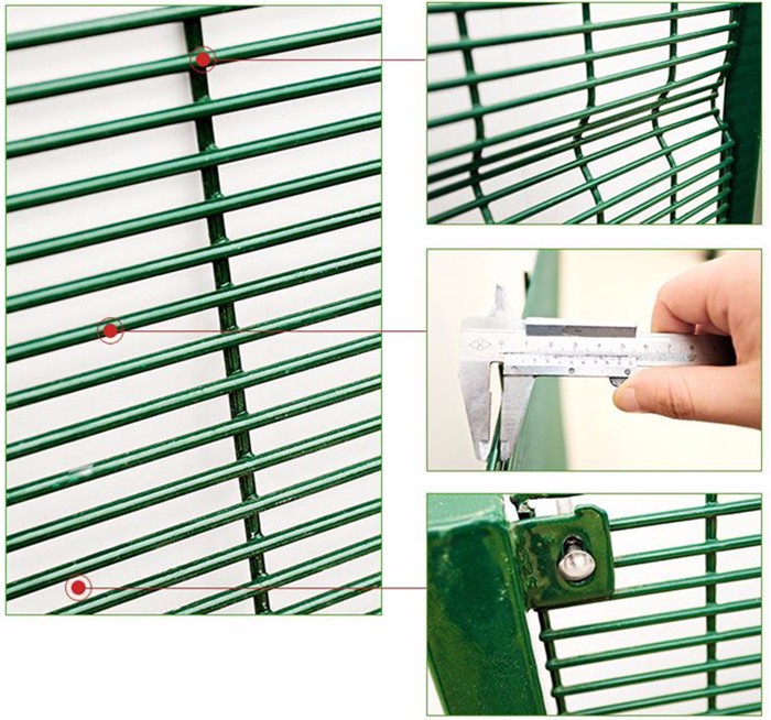 PVC Coated Galvanized Climb Wire Mesh 358 Fence