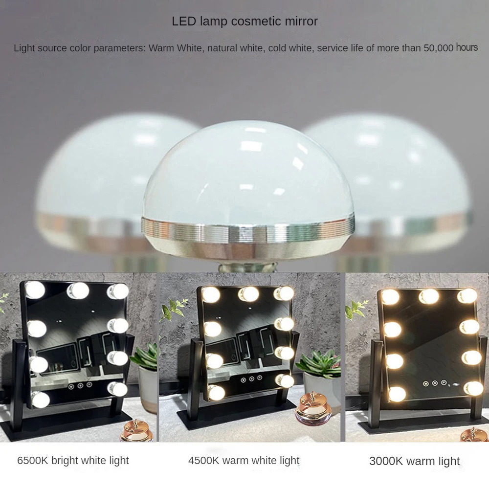 Full Body Hollywood Chorome LED Cosmetic Mirror for Makeup Processing Customization