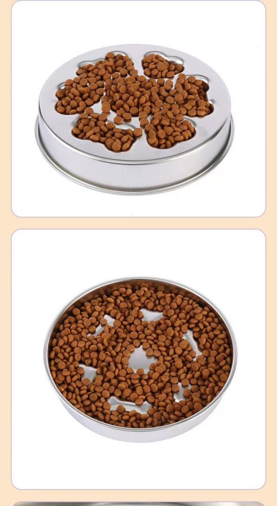 Non-Slip Stainless Steel Slow Feeder Pet Bowl for Sustainable Feeding and Anti-Spill