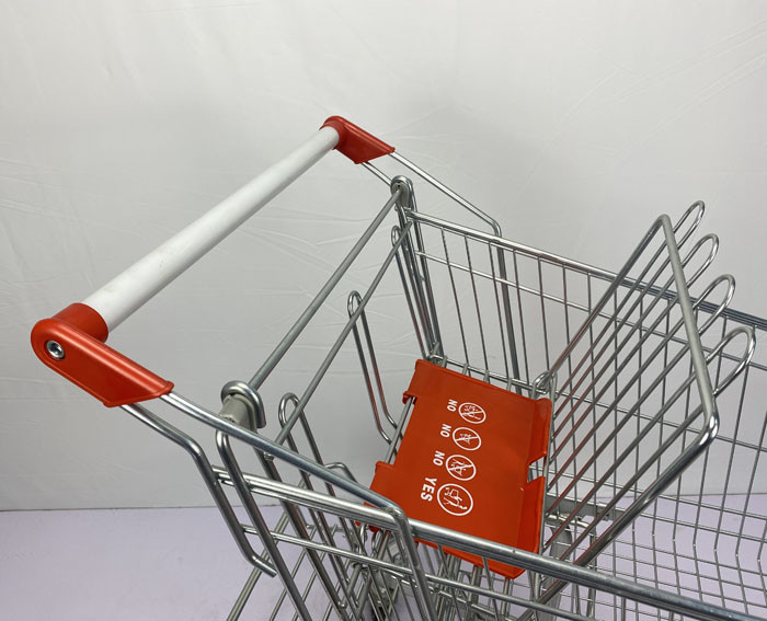 German Chain Grocery Store Shopping Cart Trolley 125L With Chassis And Beer Rack