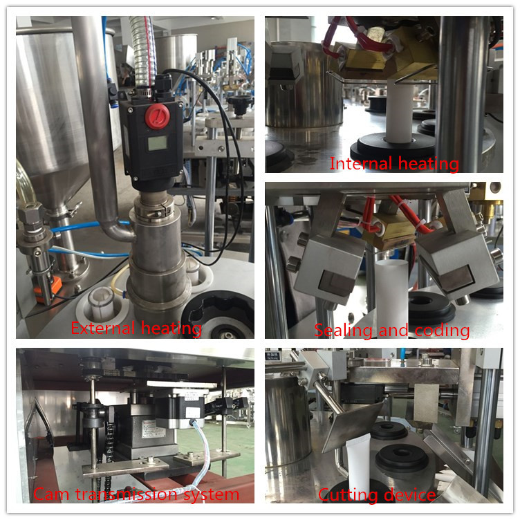 Hand Cream Semi Automatic Tube Filling And Sealing Machine , Plastic Tube Sealing Machine