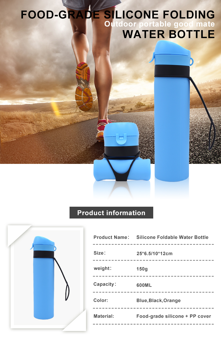 Sport Gift 150g Adults Roll Up Silicone Bottle