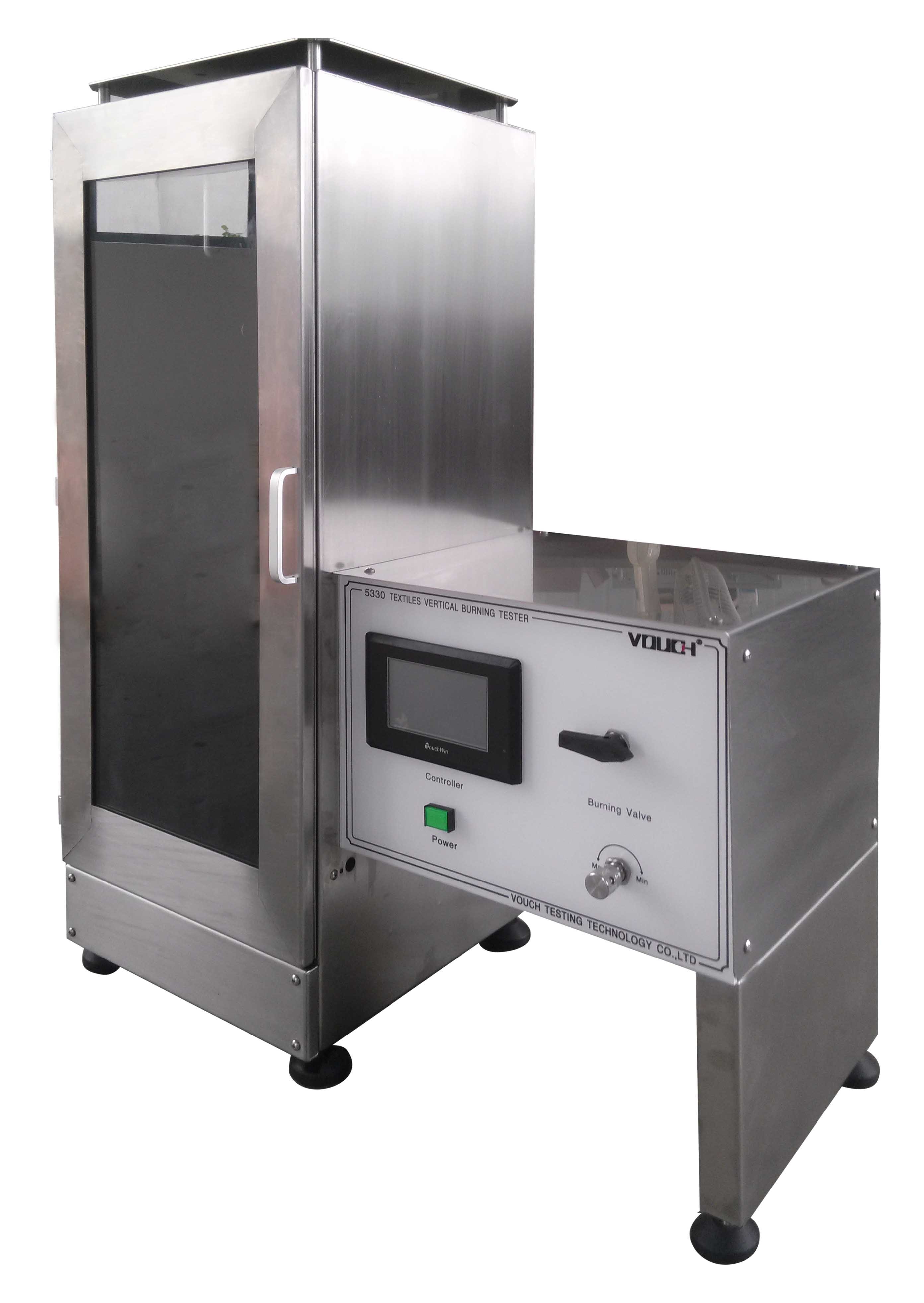 Combustion Textile Vertical Flame Test Chamber For Fire Resistance Test Instrument