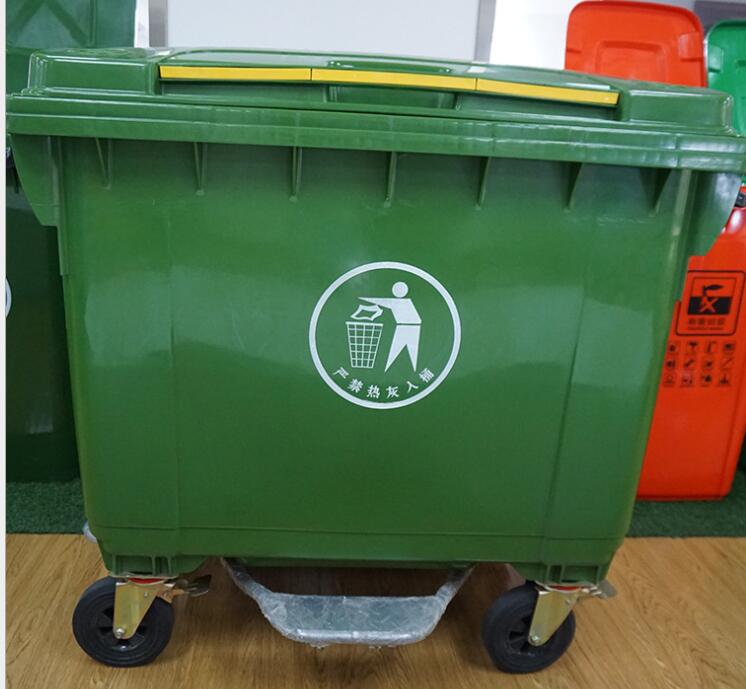 Hot Sale Recycling Garbage Cans Outdoor Waste bin Plastic Trashbin 1100L dust bin