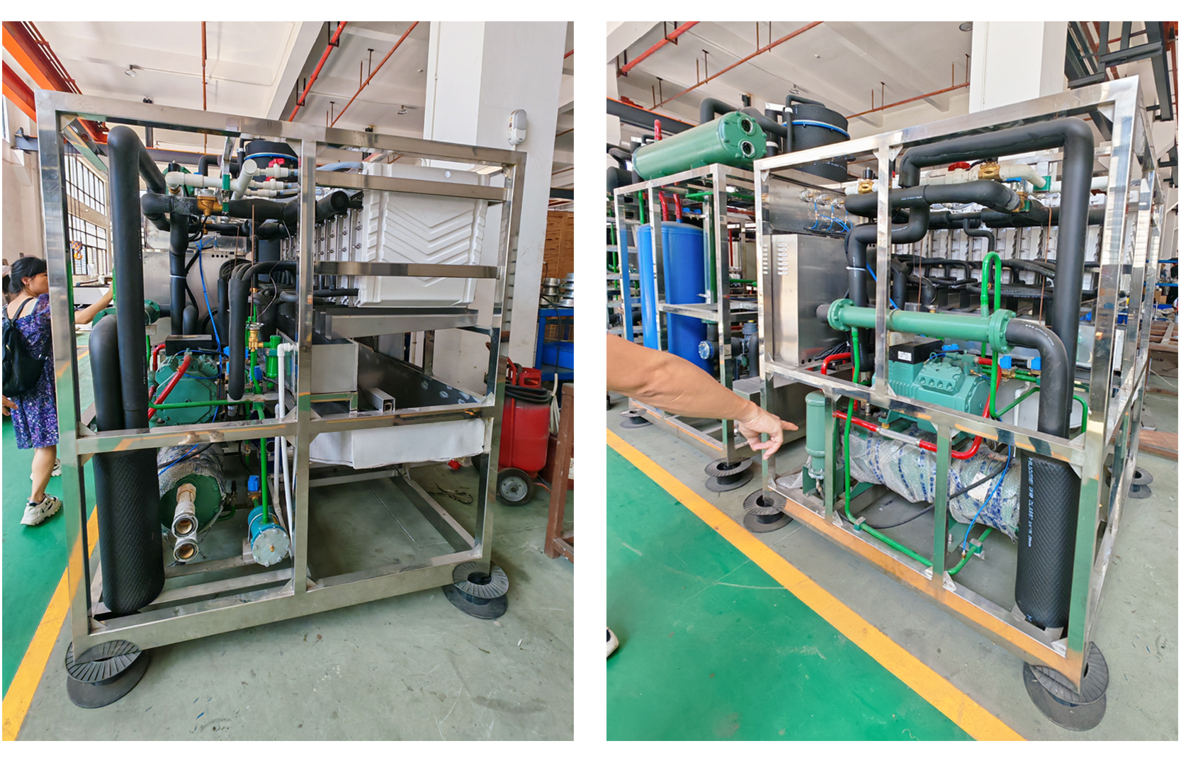 20.09KW Compressor Power Ice Machine for Commercial and Industrial 5 Tons 5000kg Big Ice Cube Block Maker