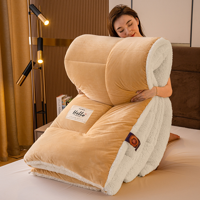 Healthy Sleep Support Quilt Elegant Comfort Softest Coziest Heavy Weight Sherpa-Backing