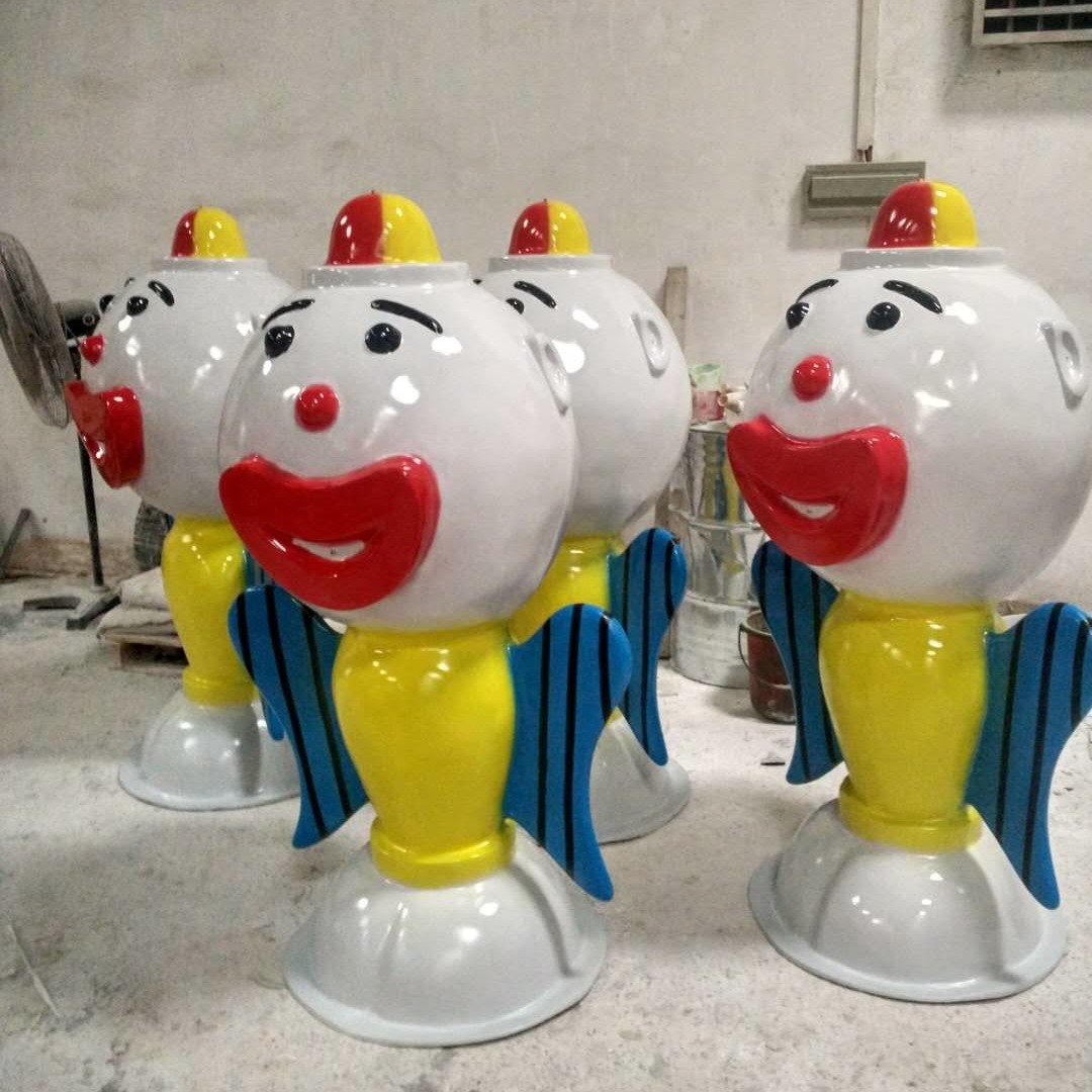 Water Park Kids Water Splash Pad Equipment Big Head Clown for Children Swimming Pool