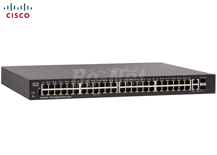 50 Ports Cisco Gigabit Ethernet Switch , 250 Series Cisco Gigabit Poe Switch SG250-50-K9-CN