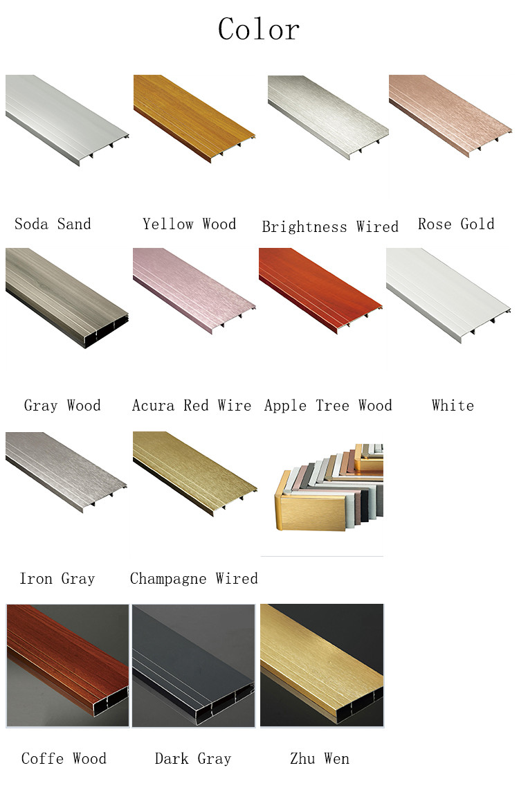 T5 Temper Height 150mm Decorative Aluminum Trim Brushed CQC