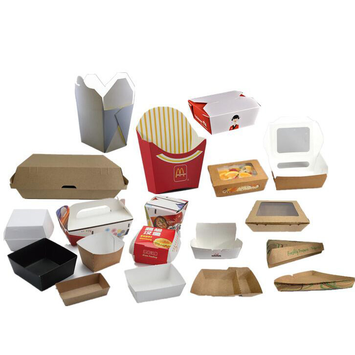 180-600GMS Kraft Burger Paper Lunch Box Machine For Food Packaging