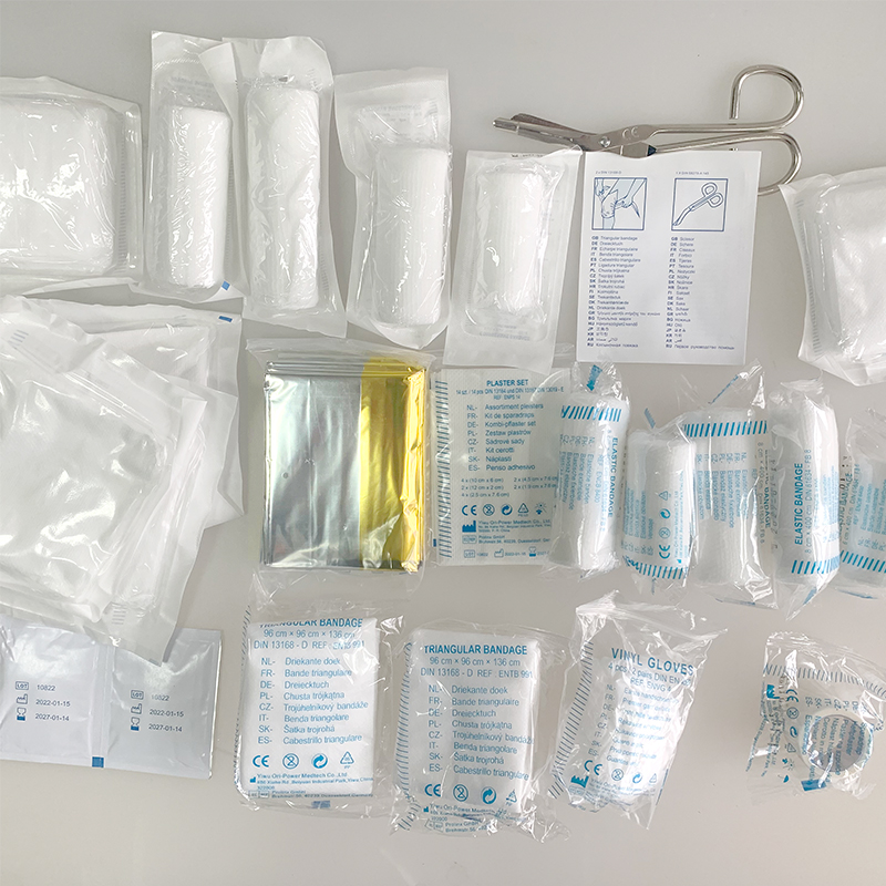 Roadside Assistance Car Emergency Kit with PVC Dotted Cotton Gloves and Warning Vest