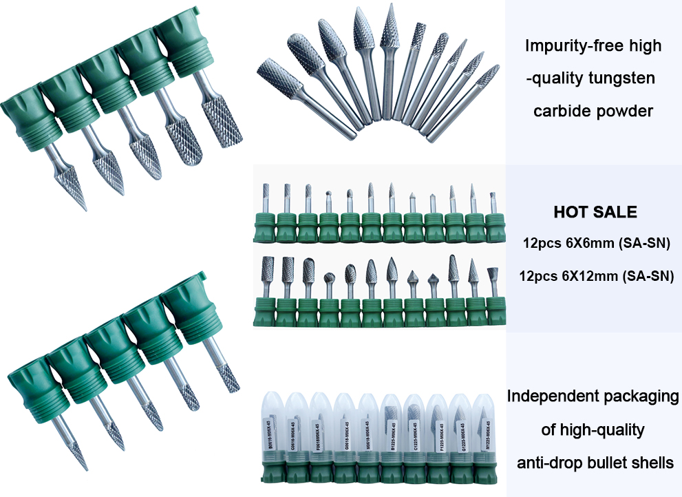 Tree Shape Tungsten Carbide Burrs Bits