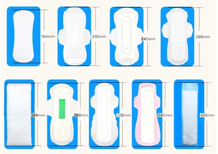 Colored Printed Cotton Non Woven Women Sanitary Napkins