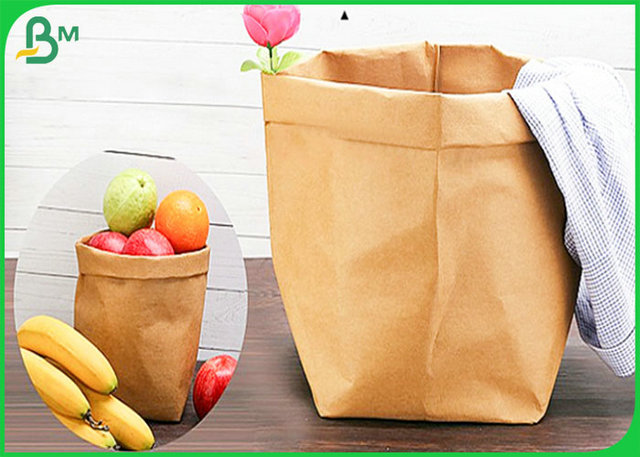 Biodegradable Golden Washable Kraft Fabric For Making Home Storage Bag