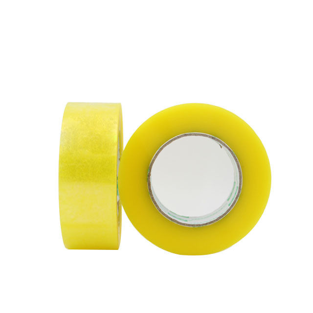 48mm Width Transparent Yellow Bopp Packing Tape Carton Sealing Film Making Tape Durable